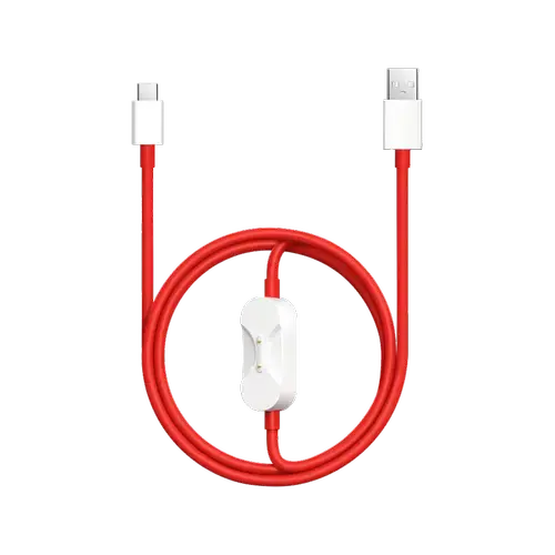 Cablu de date OnePlus Supervooc 2in1, USB-A la USB Type-C, 80 W, 1.2m (Rosu)