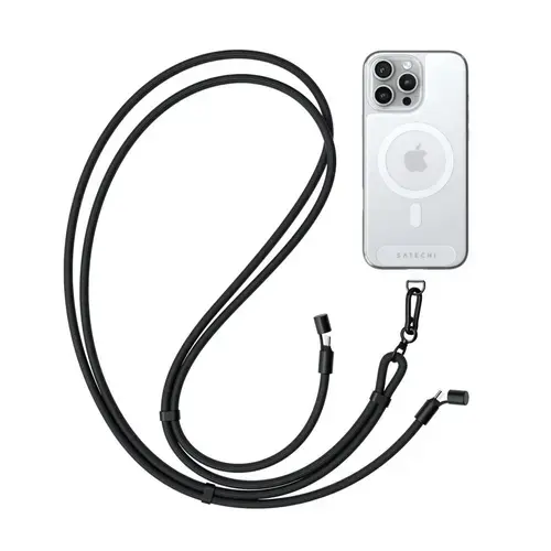 Cablu de date Satechi OntheGo Crossbody 1,5m USB-C, 60 W, ST-LOTGLK (Negru)