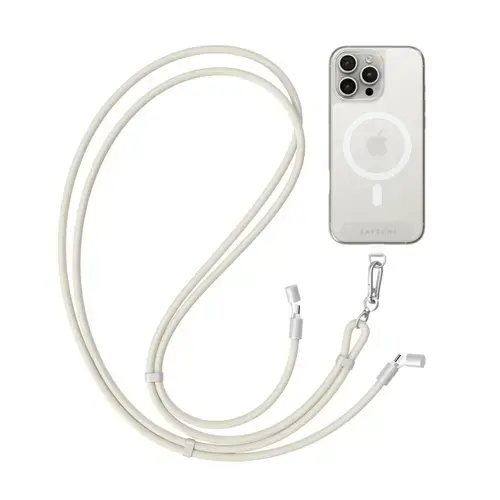 Cablu de date Satechi OntheGo Crossbody 1,5m USB-C, 60 W, ST-LOTGLW (Alb)