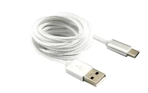 Cablu de date Sbox Fuity USB - Type C, Alb