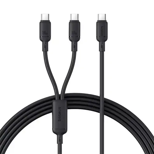 Cablu de date si alimentare Baseus Pudding P10377701111-00, USB Type-C la USB Type-C 100W, 1.5m (Negru)