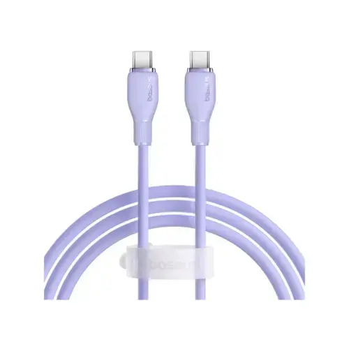 Cablu de date si alimentare Baseus Pudding P10377701511-00, USB Type-C la USB Type-C 100W, 1.5m (Violet)