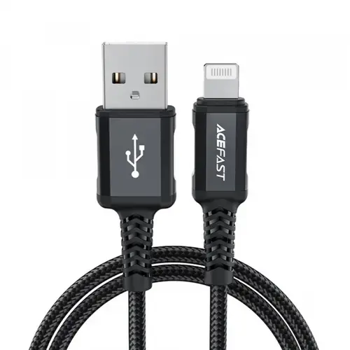Cablu De Date si Incarcare USB-A - Lightning Acefast C4-02, 18W, 1.8m (Negru)