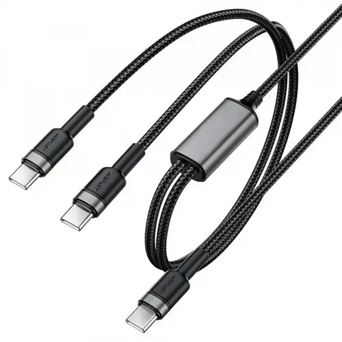 Cablu de Date si Incarcare USB-C - 2 x USB-C Acefast C22-02, 100W, 1.25m (Negru)