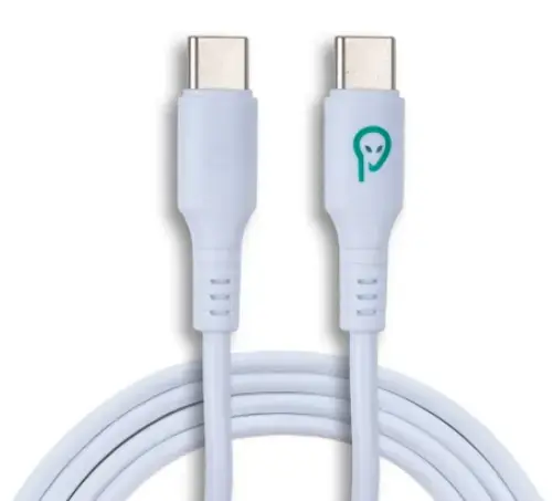 Cablu de date Spacer SPDC-TYPEC-TYPEC-PVC-BK-1.0, USB-C male - USB-C male, 1 m, Alb
