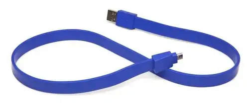 Cablu de date Tylt Gen II, MicroUSB, 0.3m (Albastru)