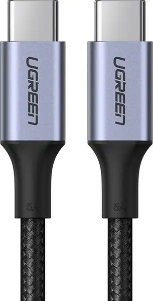 Cablu de date Ugreen 56613, USB-C la USB-C, 100 W, 2m (Gri)