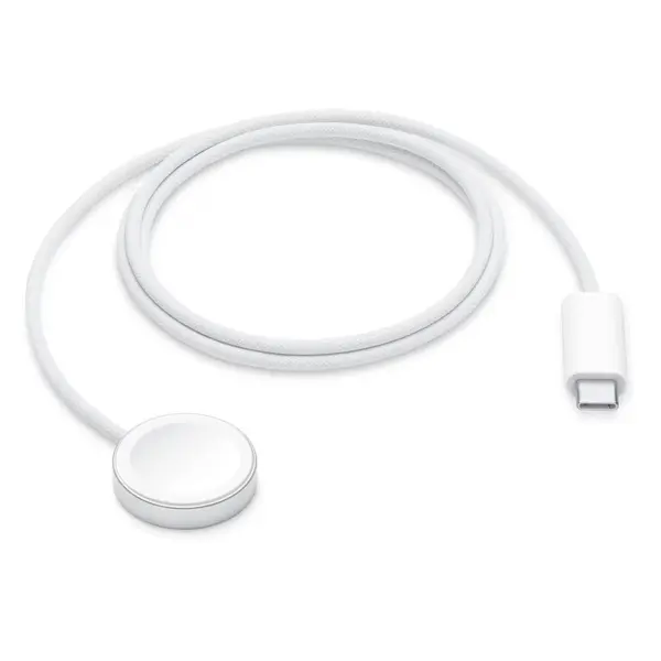 Cablu de incarcare pentru Apple Watch, Magnetic, Fast Charger, USB-C, 1m, Alb