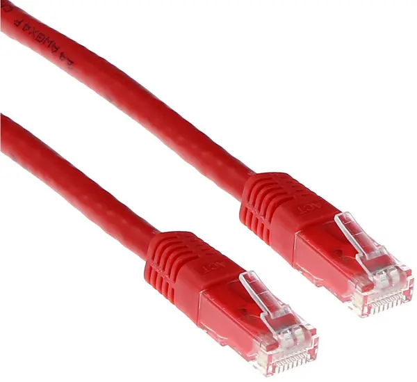 Cablu de rețea ACT - IB8500, RJ45/RJ45, 0.5m, rosu