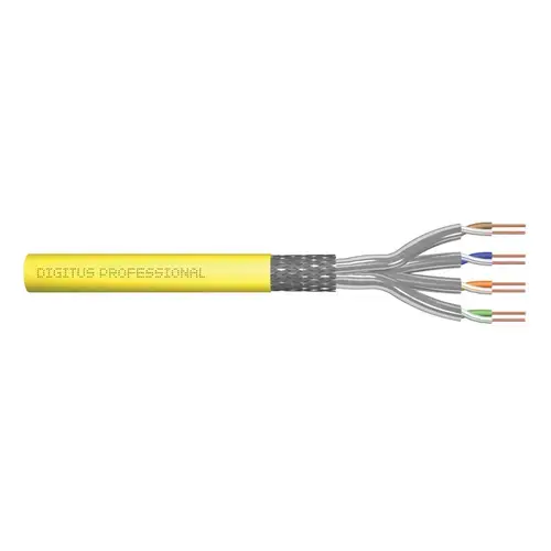 Cablu de retea, Digitus, CAT7A, S-FTP, 500 m, Galben