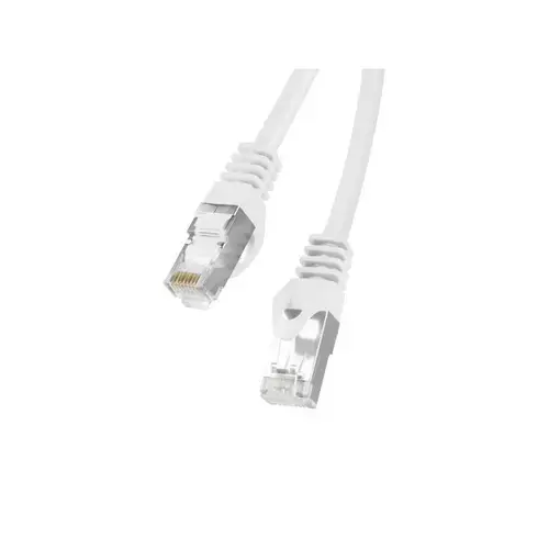 Cablu de retea din fibra optica Lanberg PCF6-10CC-0050-W, RJ45 cat.6 FTP 0.5m, Alb