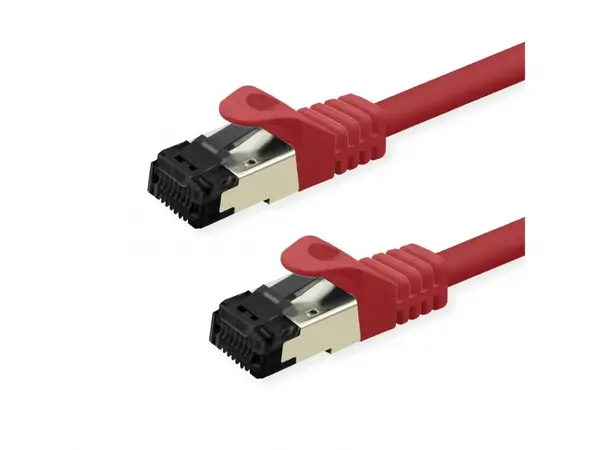 Cablu de retea RJ45 S/FTP Cat.8 (Class I) LSOH 1m Rosu, Value 21.99.1811