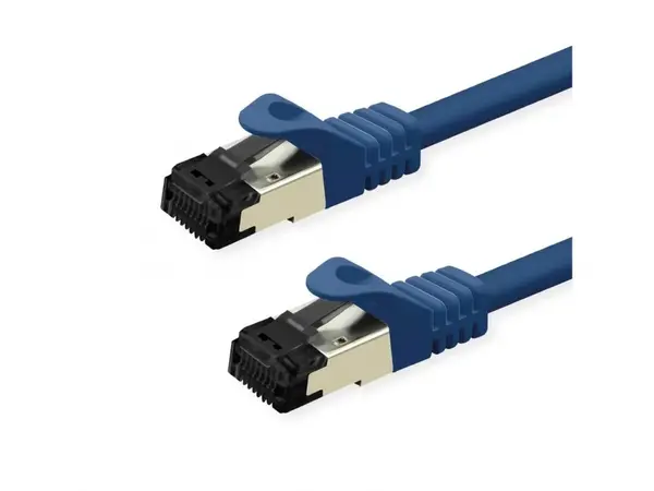 Cablu de retea RJ45 S/FTP Cat.8 (Class I) LSOH 2m Albastru, Value 21.99.1852