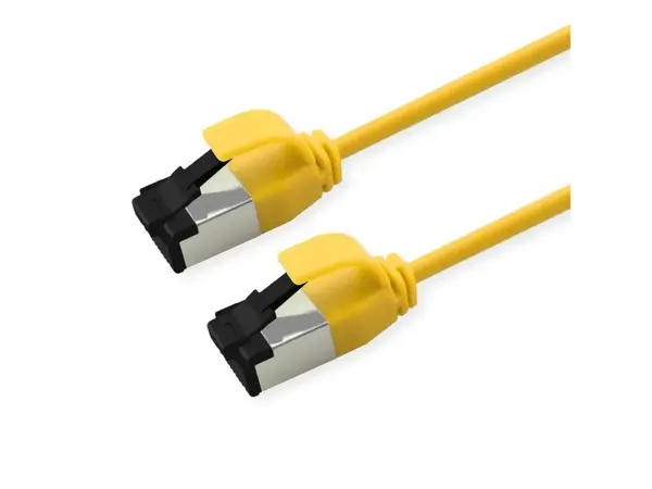 Cablu de retea RJ45 Slim U/FTP Cat. 8.1 (Class I) LSOH 0.5m Galben, Roline 21.15.3232