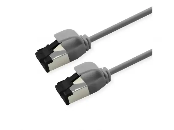 Cablu de retea RJ45 Slim U/FTP Cat. 8.1 (Class I) LSOH 1m Gri, Roline 21.15.3213