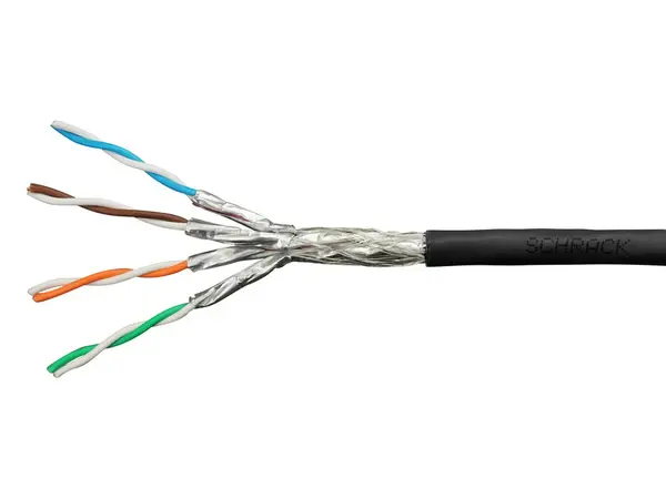 Cablu de retea S/FTP Cat.7, 4x2xAWG23/1, rola de 100ml, Schrack HSKP4233S100