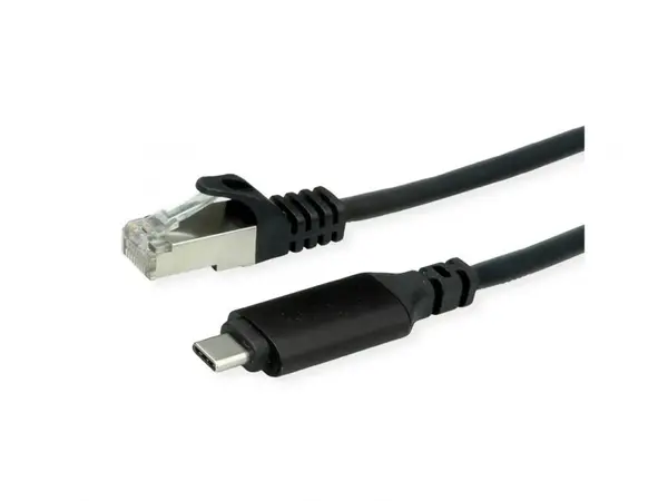 Cablu de retea USB type C la RJ45 LAN Gigabit 1.5m, Roline 12.02.1166