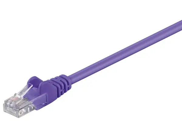 Cablu de retea UTP cat 5e 0.5m Mov, sputp005V