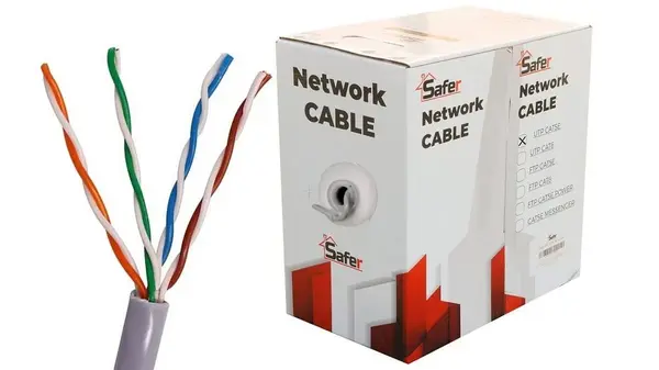Cablu de retea UTP Cat5e, CCA, 305 metri, Safer, SAF-UTPCCA-CAT5E-305M