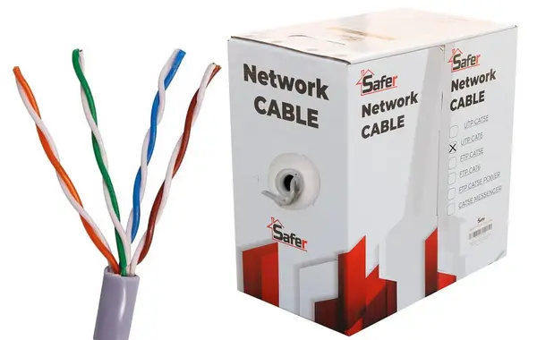 Cablu de retea UTP Cat6, CCA, 305 metri, Safer, SAF-UTPCCA-CAT6-305M