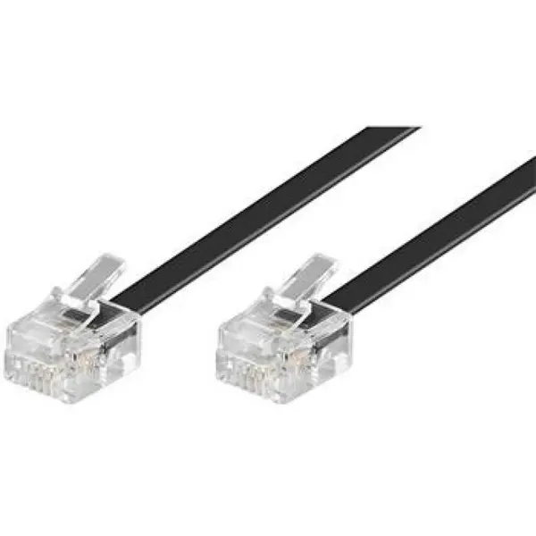 Cablu de telefon RJ11 6p4c 10m Negru, 50319