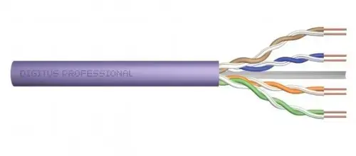 Cablu Digitus DK-1611-V-305-1, CAT.6, U/UTP, Eca, drut, AWG 24/1, PVC, 305m (Violet)