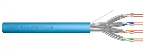 Cablu Digitus DK-1624-A-VH-1, CAT.6A, U/FTP, Dca, drut, AWG 23/1, LSOH, 100m (Albastru)