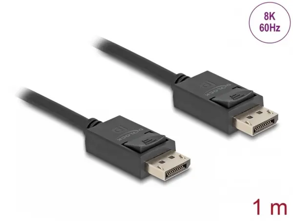 Cablu Displayport 16K30Hz/8K60Hz/4K120Hz T-T 1m, Delock 80492