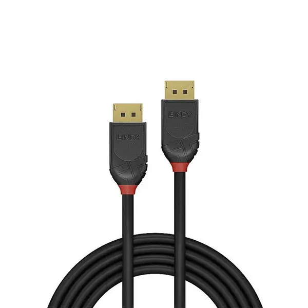 Cablu DisplayPort 16K60Hz v2.1 Black Line T-T 2m, Lindy L36517