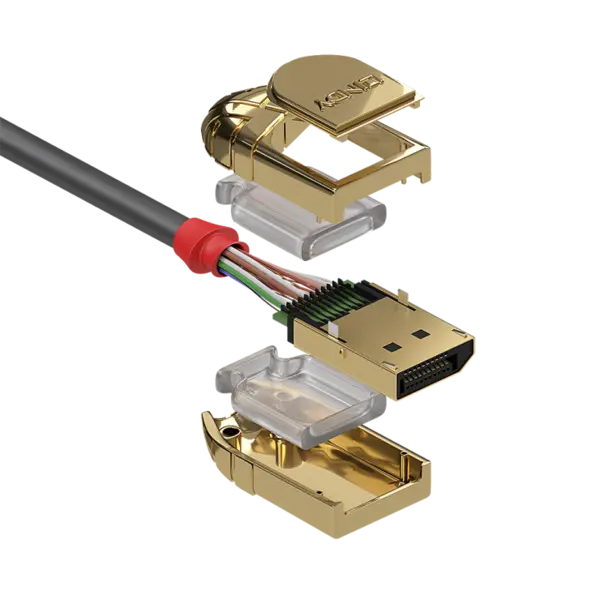 Cablu Displayport 4K60Hz UHD (DP certificat) v1.2 T-T 7.5m Gold Line, Lindy L36295