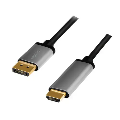 Cablu DisplayPort LogiLink CDA0107, 4K/60Hz, aluminiu, 2m, Negru