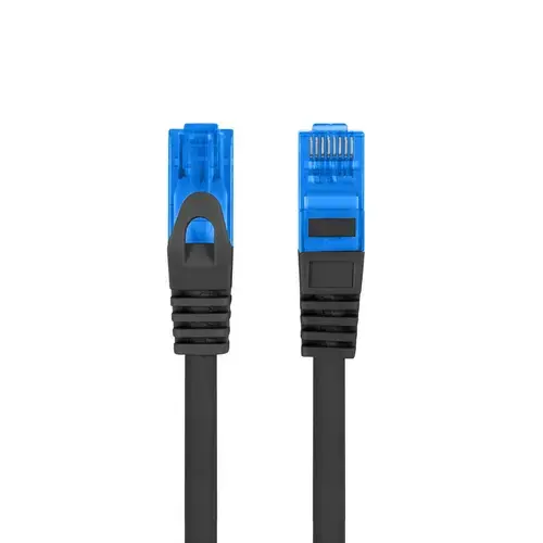 Cablu ecranat S/FTP, Lanberg 42484, cat.6A, lungime 2m, AWG 26, 500 MHz, LSZH, RJ4, Negru