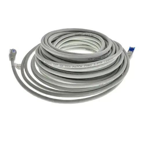 Cablu ecranat S / FTP, Lanberg 42726, cat 6A, mufat 2xRJ45, lungime 15 m, AWG 26, 500 MHz, LSZH, de legatura retea, ethernet, Gri