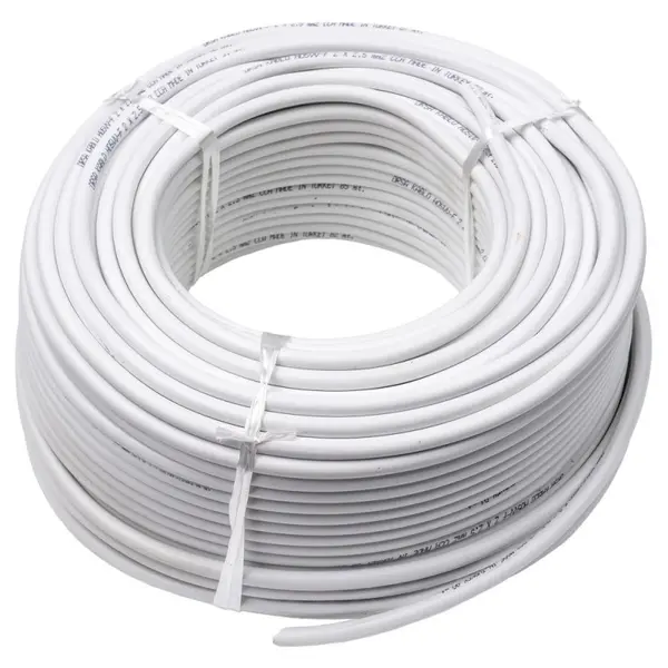 Cablu Electric Simplu Alb, 3 x 2.5 x 100 m, Clasa de Protectie A++