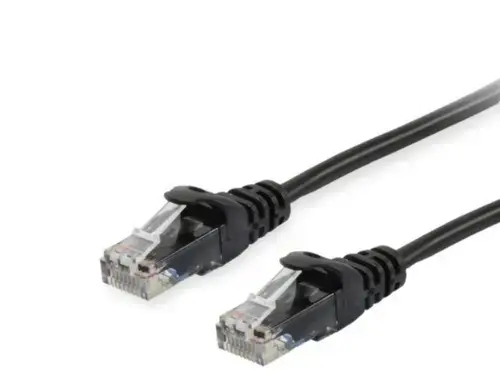 Cablu EQUIP 625454 Cat.6 U/UTP Patch, 5.0m, Negru, 8.34x11.68x5000mm