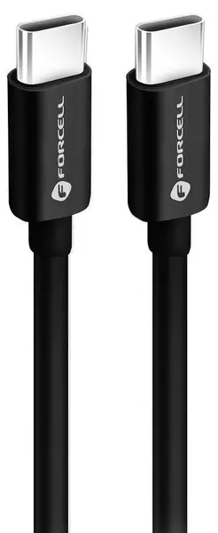 Cablu Forcell - F-Energy C338, USB-C/USB-C, 60W, 2m, negru