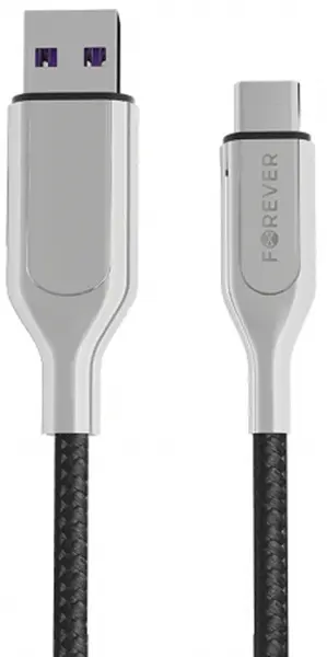 Cablu Forever - Ultra Fast, USB-A/USB-C, 1 m, negru