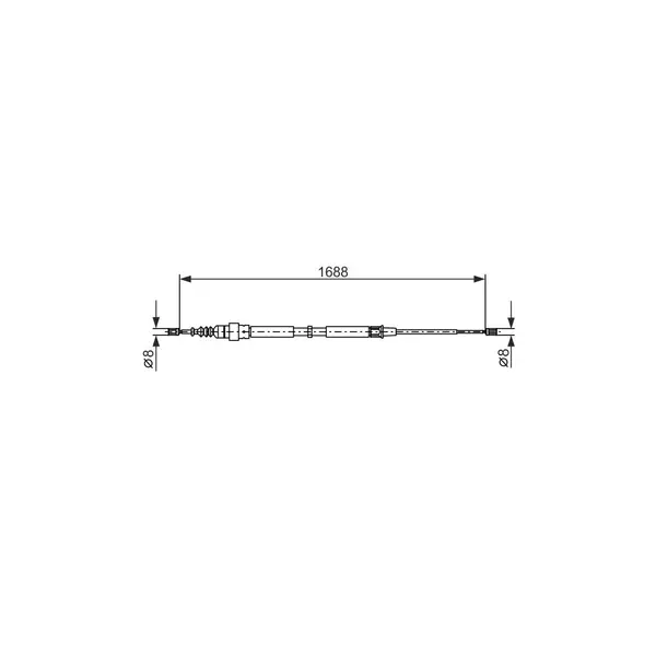 Cablu, frana de parcare BOSCH 1 987 477 696
