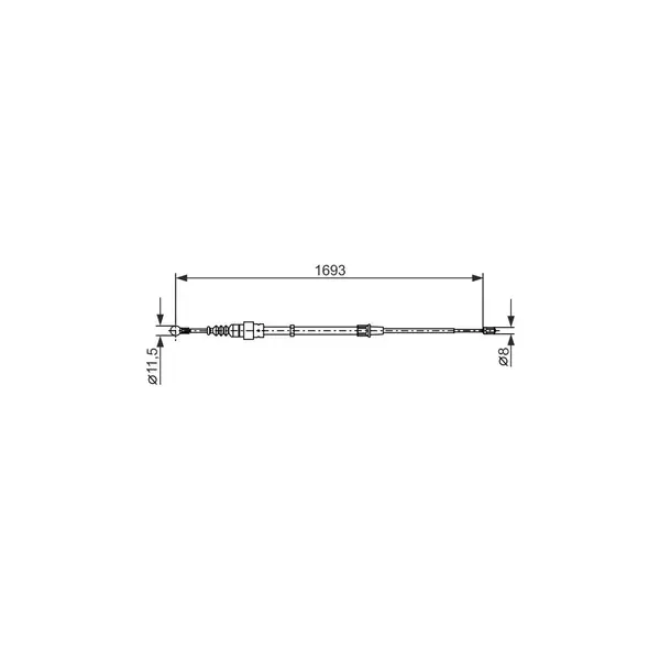 Cablu, frana de parcare BOSCH 1 987 477 698