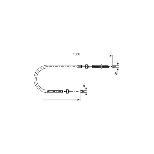 Cablu, frana de parcare BOSCH 1 987 477 955