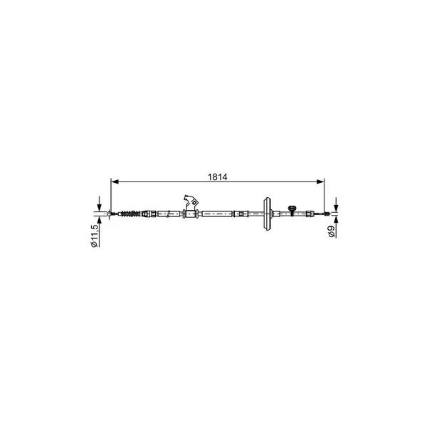 Cablu, frana de parcare BOSCH 1 987 482 502