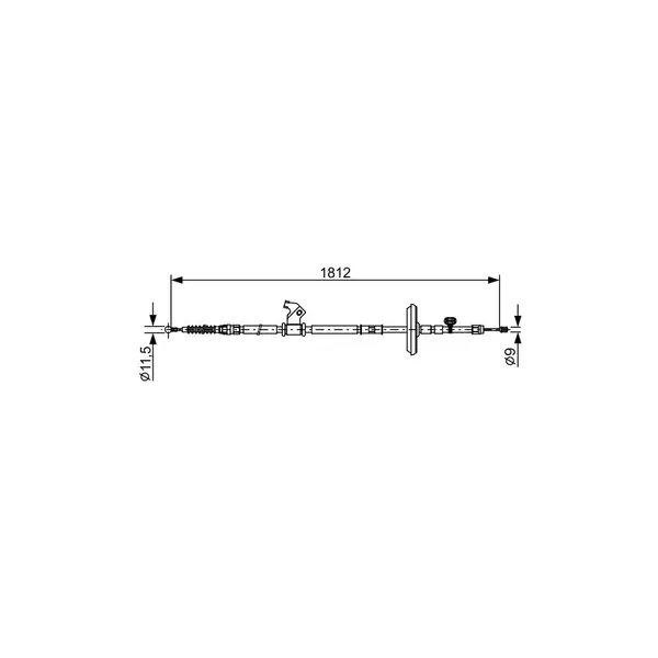 Cablu, frana de parcare BOSCH 1 987 482 503