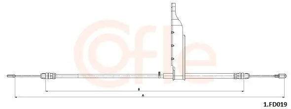 Cablu, frana de parcare COFLE 1.FD019