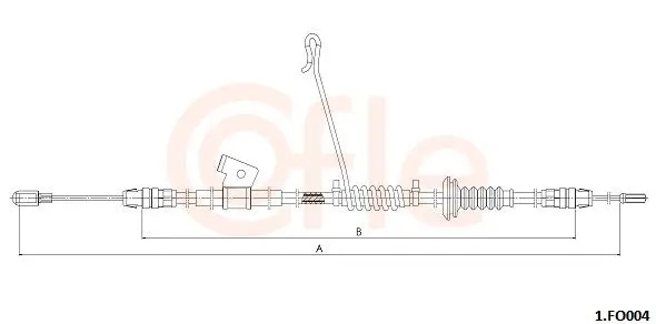 Cablu, frana de parcare COFLE 1.FO004