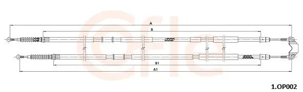 Cablu, frana de parcare COFLE 1.OP002
