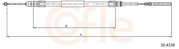 Cablu, frana de parcare COFLE 10.4136