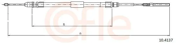 Cablu, frana de parcare COFLE 10.4137