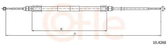 Cablu, frana de parcare COFLE 10.4268