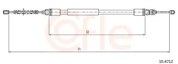Cablu, frana de parcare COFLE 10.4712