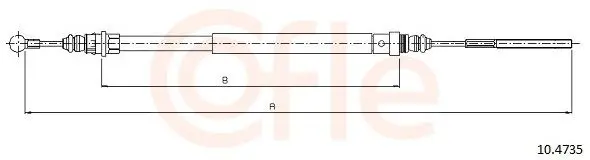 Cablu, frana de parcare COFLE 10.4735
